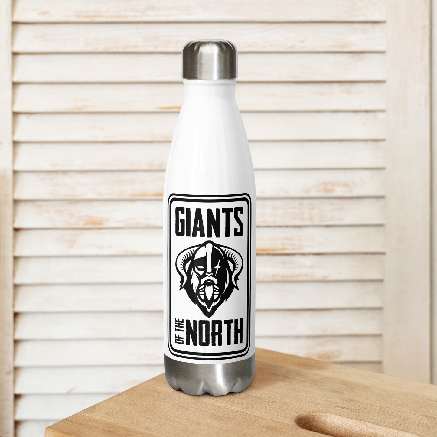 Giants of the North Logo Stainless Steel Water Bottle