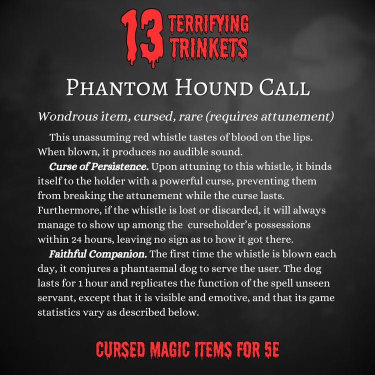 13 Terrifying Trinkets - Cursed Items for 5e
