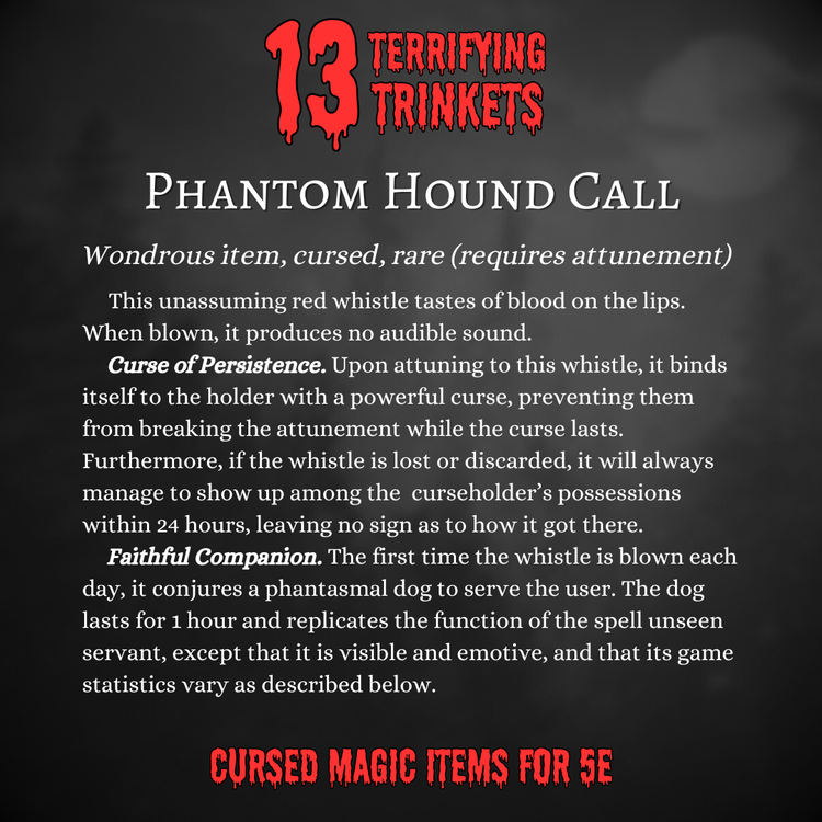 13 Terrifying Trinkets - Cursed Items for 5e (Preview)